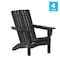 Flash Furniture Black Adirondack Patio Chairs with Cupholder, 4PK 4-LE-HMP-1045-10-BK-GG - alternate 5